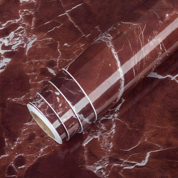 brown marble sheet contact paper for wallpaper covers counter top peel and stick waterproof wallpaper for decor kitchen cabinets island table furniture wall