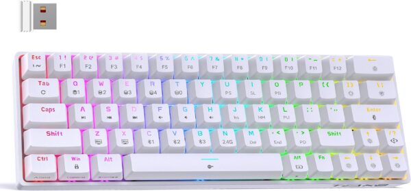 tezarre tk-63 pro rgb wireless mechanical rgb gaming keyboard rgb backlight mini office keyboard for windows laptop pc gamer - Image 13