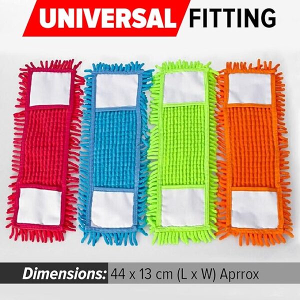 universal microfiber mop duster pads head | refill replacement micro fiber cloth  (random color) - Image 9