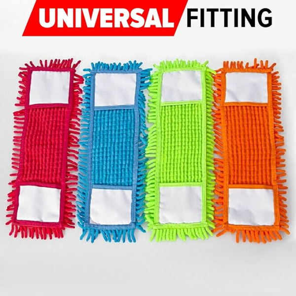 universal microfiber mop duster pads head | refill replacement micro fiber cloth  (random color) - Image 2