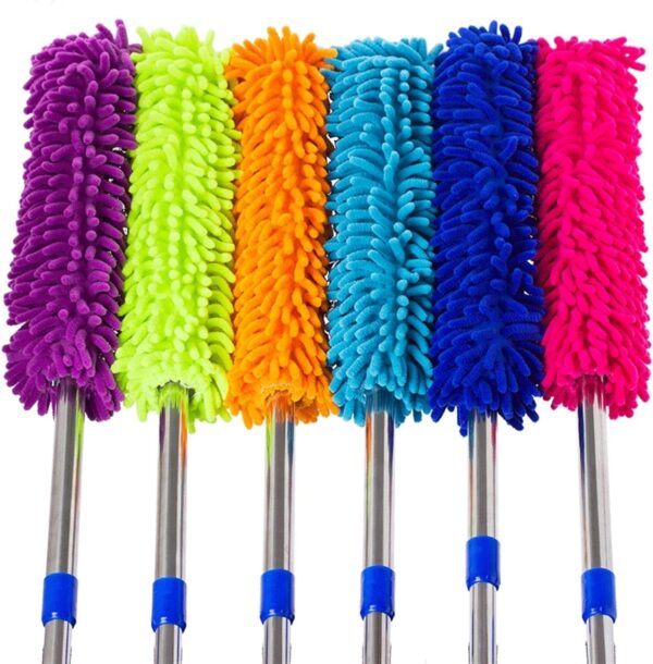 adjustable microfiber duster stretch extend telescopic feather duster home car furniture cleaning tools book cleaner  (random color) - Image 3