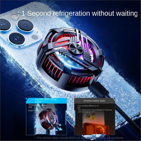 al-02 original mobile cooler magnetic phone cooler fan with rgb lights mobile cooler with semiconductor cooling chip, cooler for gaming - Image 8