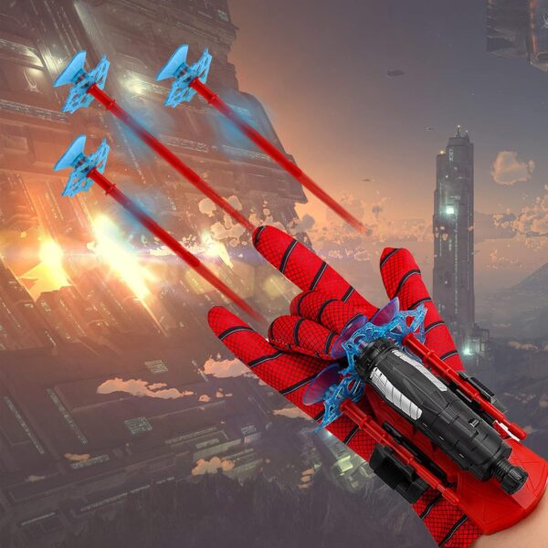spider-man wrist shooter ,transmitter  set for kids - multicolour