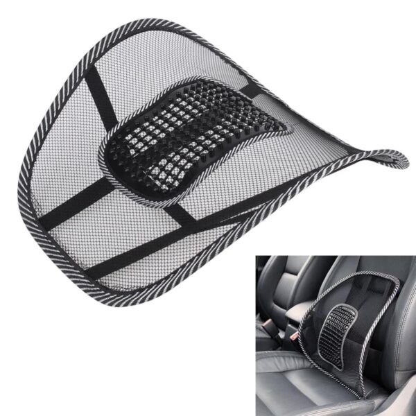 1 piece lumbar back support, mesh cushion backrest for office home car seat portable breathable work chair rest massage beads for lower body pain relief - Image 12