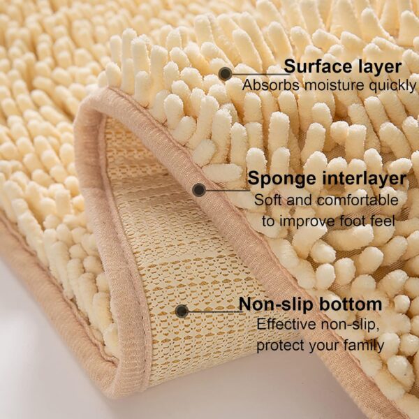 nonslip water absorbent microfiber  door away mats 40x60cm (random color) - Image 6