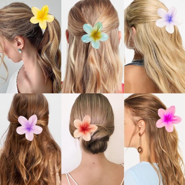 1 pc - flower hair clip colorful hair band for girls & women