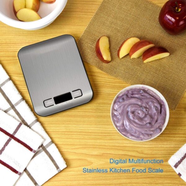 digital stainless steel kitchen scale multifunction food scale for home kitchen (random color) - Image 11