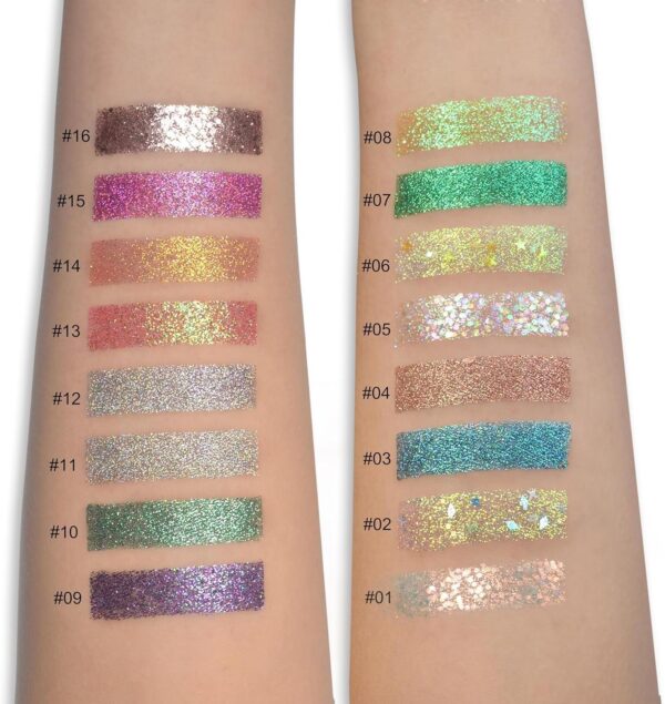 glitter butter sparkle eyeshadow palette 9 in 1 kit for eye makeup shimmer highlighter metallic eye shadow, rainbow eyeshadow pallets - Image 7