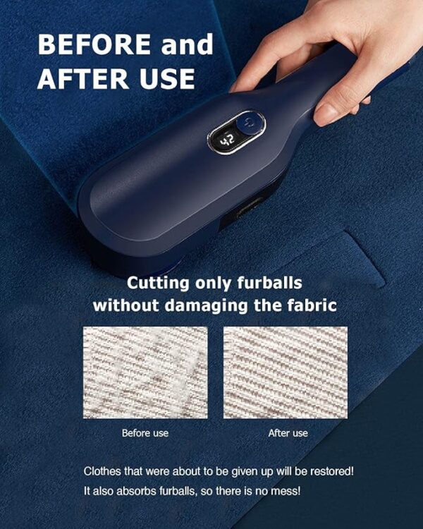 electric fabric lint shaver fuzz remover, lcd display (random color) - Image 4