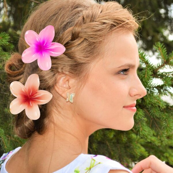pack of 3 - flower hair clip colorful hair band for girls & women - Image 12
