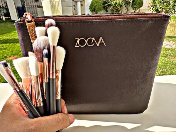 pack of 12 zoeva makeup brushes with pouch complete makeup brush set including 12 face and eye make up brushes - Image 2