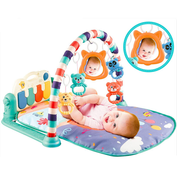 kids musical piano gym mat with music & lights - (imported) (random color)