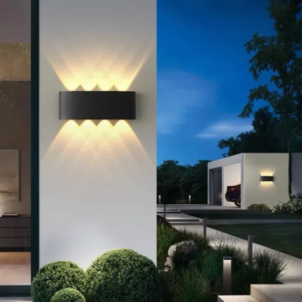 8 way 8 side outdoor waterproof wall light, fancy led light for wall, aluminium ip65 waterproof outdoor wall lamps - 8 watts - Image 3