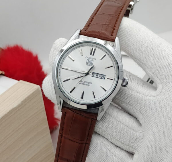 carrera calibre 5 - luxury swiss watch with leather strap mens watch wrist watch | best quality men watch | best quality analog watch for men - Image 6