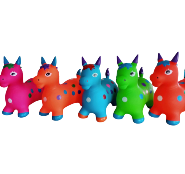 kids music animal jumbo inflatable air pvc hopper jumping toy - reindeer, cow, horse (random color) - Image 9