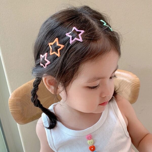 pack off 06  star design girl hair clip | hair clip for women | best quality hair clip ( random color ) - Image 3