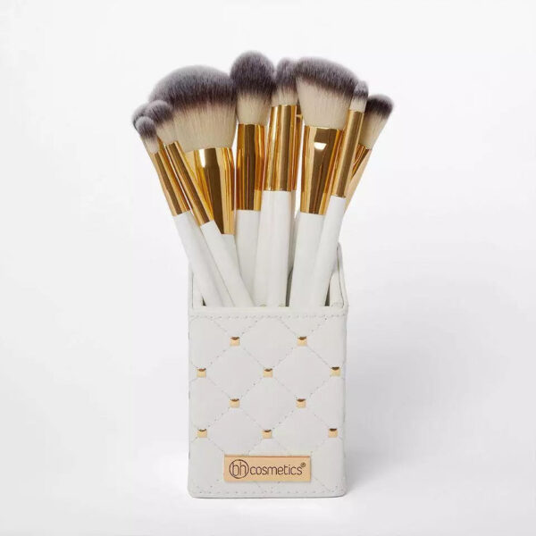 cosmetics elegance brush set- studded elegance white