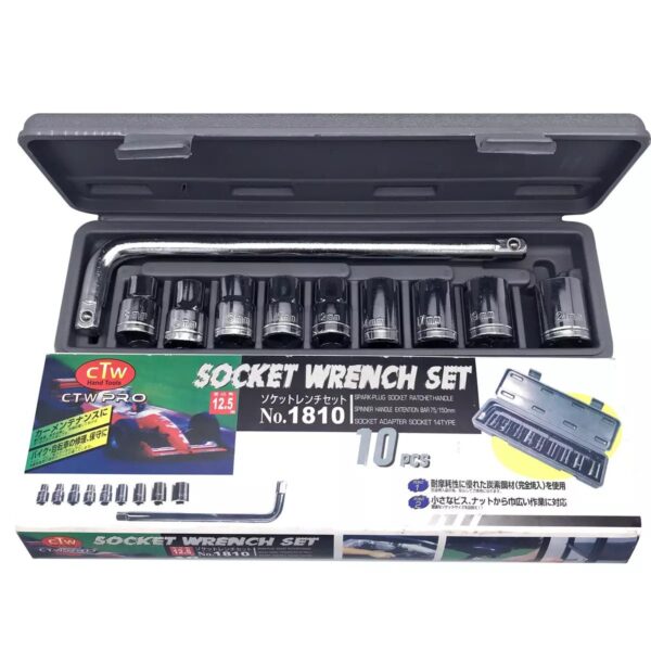 ctw-1810 | 10 piece high quality socket wrench set spanner car machine repair service tools kit | best quality tool kit - Image 7