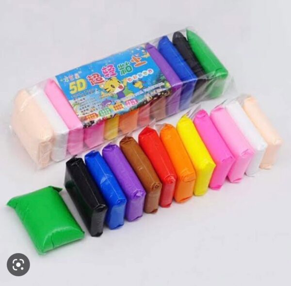5d new 12 colors dough playdough polymer clay diy toy super light clay