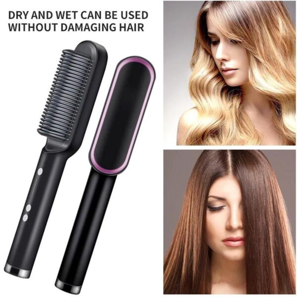 (nw00090) hqt-909b electric professional hair straightening brush (random color)