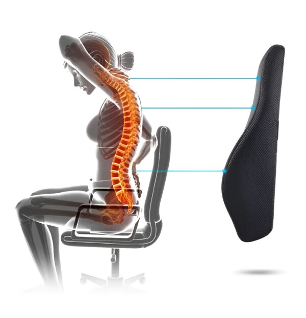 memory foam back pain relief lumbar support car cushion pillow of chair sofa seat back - Image 6