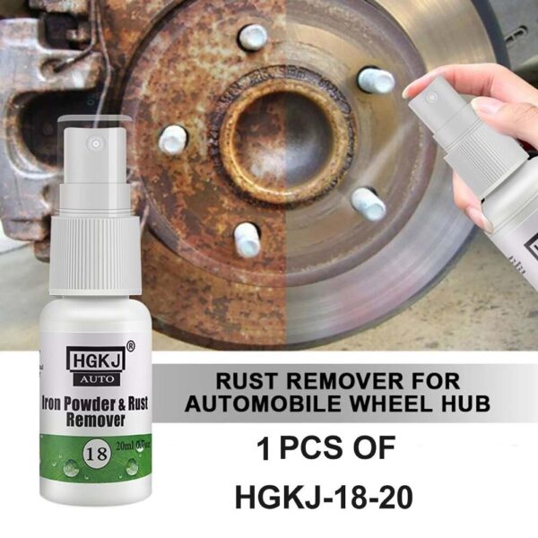 hgkj-18-60ml car paint wheel iron powder rust remover car logo rust spray cleaner repair refurbising accessories