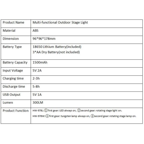 outdoor led table lamp home lighting night lights atmosphere stage lights portable camping lights (random color) - Image 14