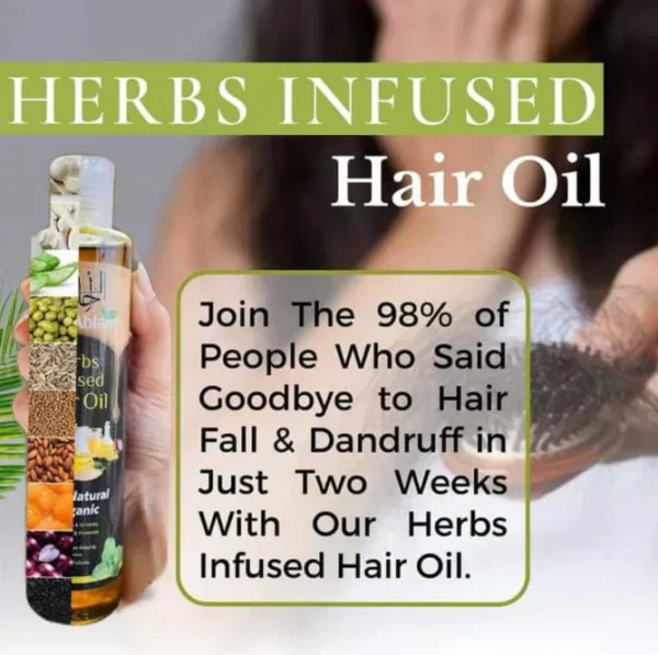 alif ahlam herbs infused hair oil – 200ml - Image 4