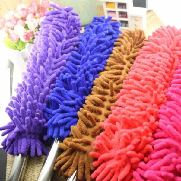 adjustable microfiber duster stretch extend telescopic feather duster home car furniture cleaning tools book cleaner  (random color) - Image 4