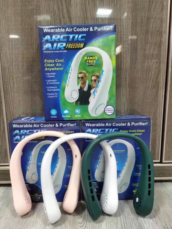 neck fan personal air cooler 3 speed hand free neck fan(random color ) - Image 5