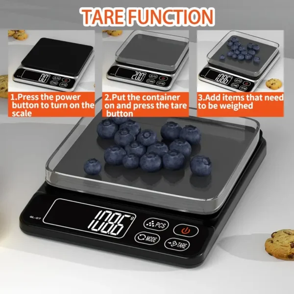 precise escort digital kitchen scale with lcd display - gl-01 - Image 5
