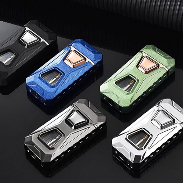 refillable dual flame torch lighter | fancy lighter best quality | metal lighter, cigarette accessories ( random color ) ( box packing ) - Image 3