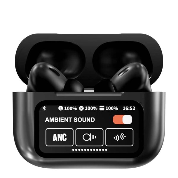 a9 pro touch screen display anc wireless earbuds random color