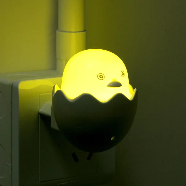 automatic little yellow duck night light | yellow duck with egg shape led night lamp - Image 4