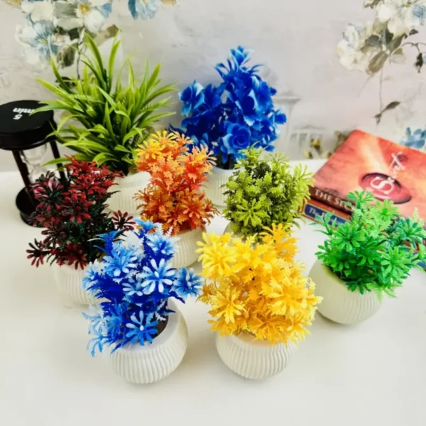 pack of 4 mini planters | artificial decoration mini plants - Image 3