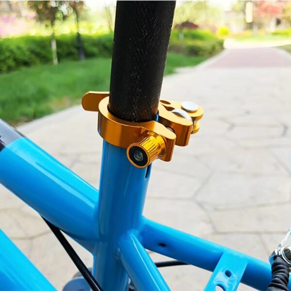 bicycle seat post clamp | bike seat rod lock (black) - Image 9