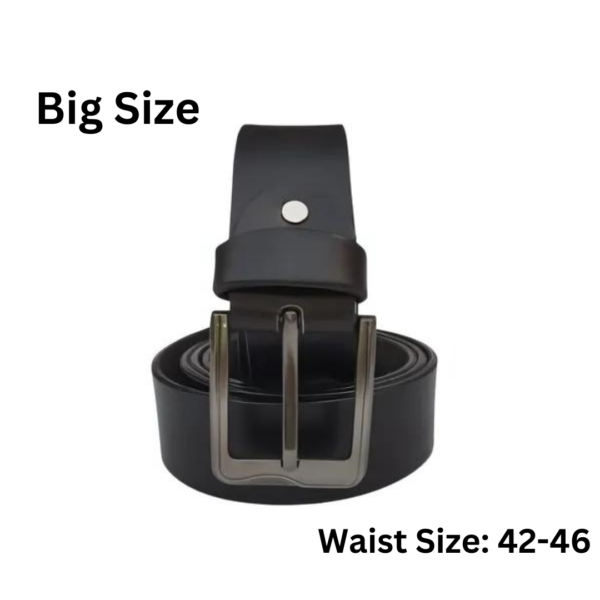 (big size) - men buffalo leather belt | waist belt for boys & mens (black)