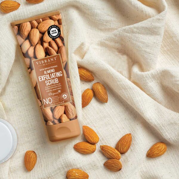 vibrant beauty skin brightening almond exfoliating scrub (200ml) - Image 6