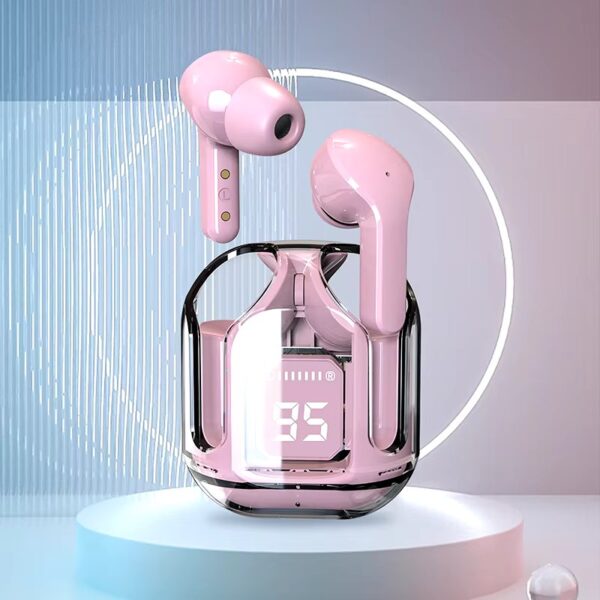 treqa bt35 bluetooth earbuds | wireless earphones | hifi stereo headphone | digital display charging case (random color) - Image 8