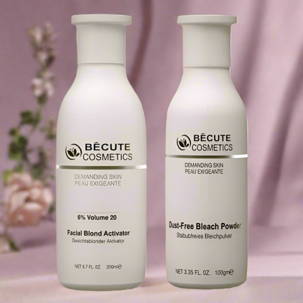becute skin polish set - becute bleach powder & facial blonde activator (200ml)
