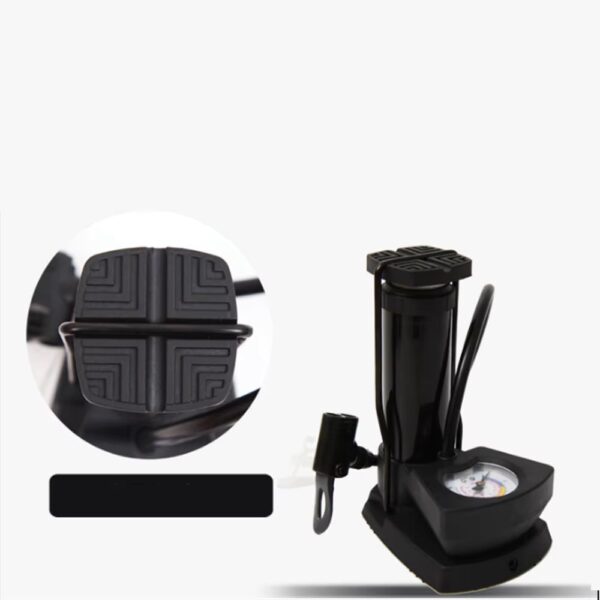 high pressure foot air pump with gauge, heavy duty foot pump for bike, ball, scooter, car, inflatable toys, mini pump - Image 11
