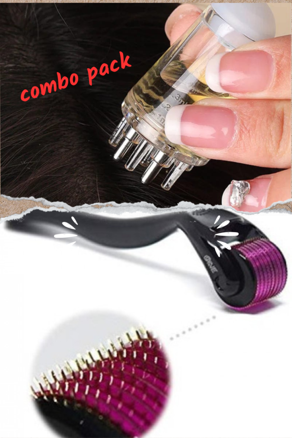 comb pack scalp root hair oil applicator |  derma roller