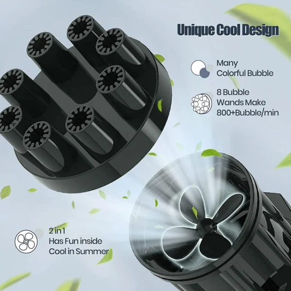 automatic bubble gun for kids | water gatling play gun for boys & girls (random color) - Image 3