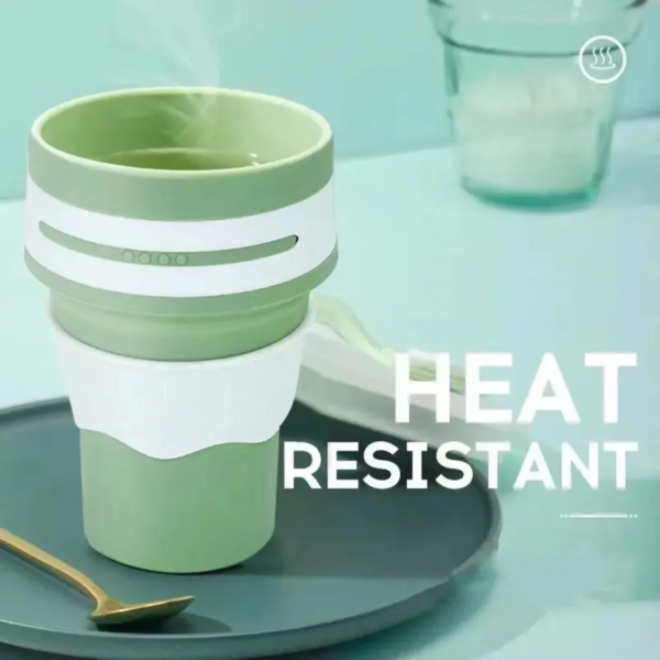 collapsible coffee cup – portable, reusable silicone mug with lid, leakproof & bpa-free travel mug(random color)