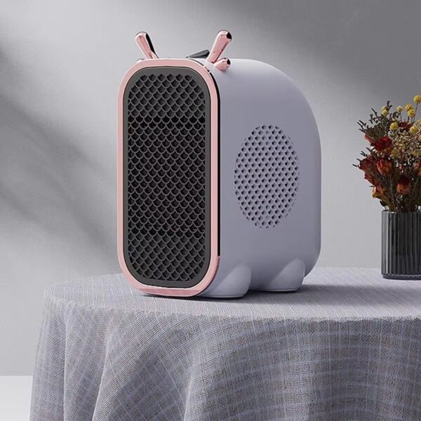 zodiac dragon mini portable electric desk air heater for room, small tabletop fan - 800w (random color) - Image 9