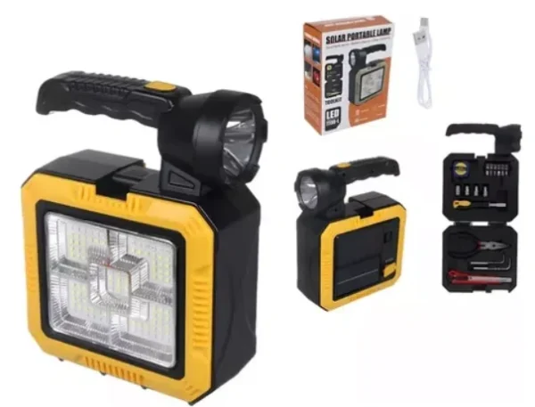 solar portable lamp 7739-l – rechargeable led light for outdoor & emergency use - Image 5