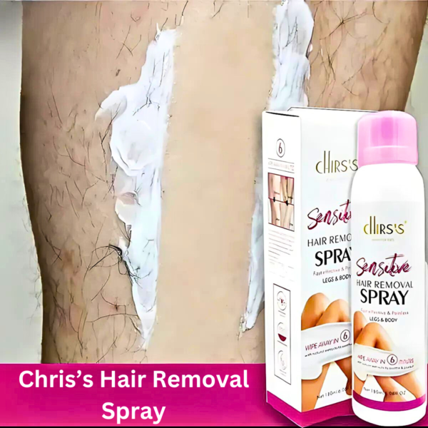 chris’s sensitive hair removal spray: fast, effective, and painless hair remover for legs and body.