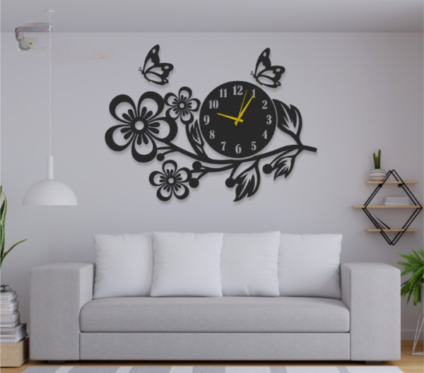 3d wooden flower wall clock  wall decor for home wall decoration attractive wooden wall art