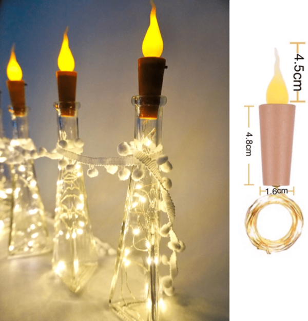 ( cork ) led candle ( bottle not  include) - Image 8