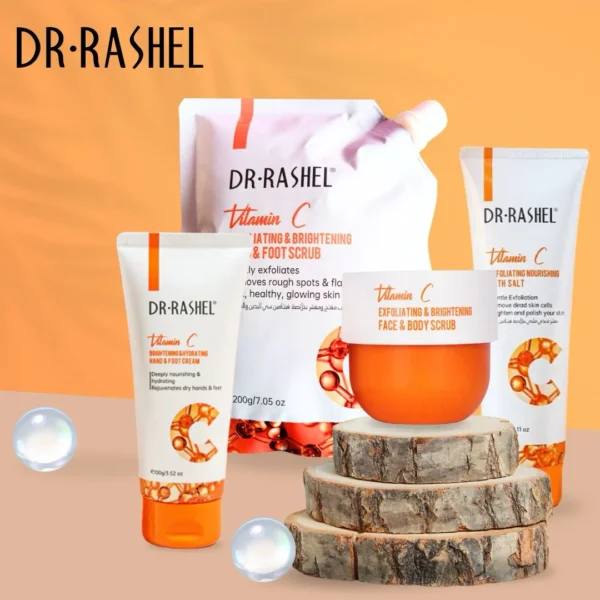 dr. rashel vitamin c exfoliating & nourishing body cleansing 4 piece set